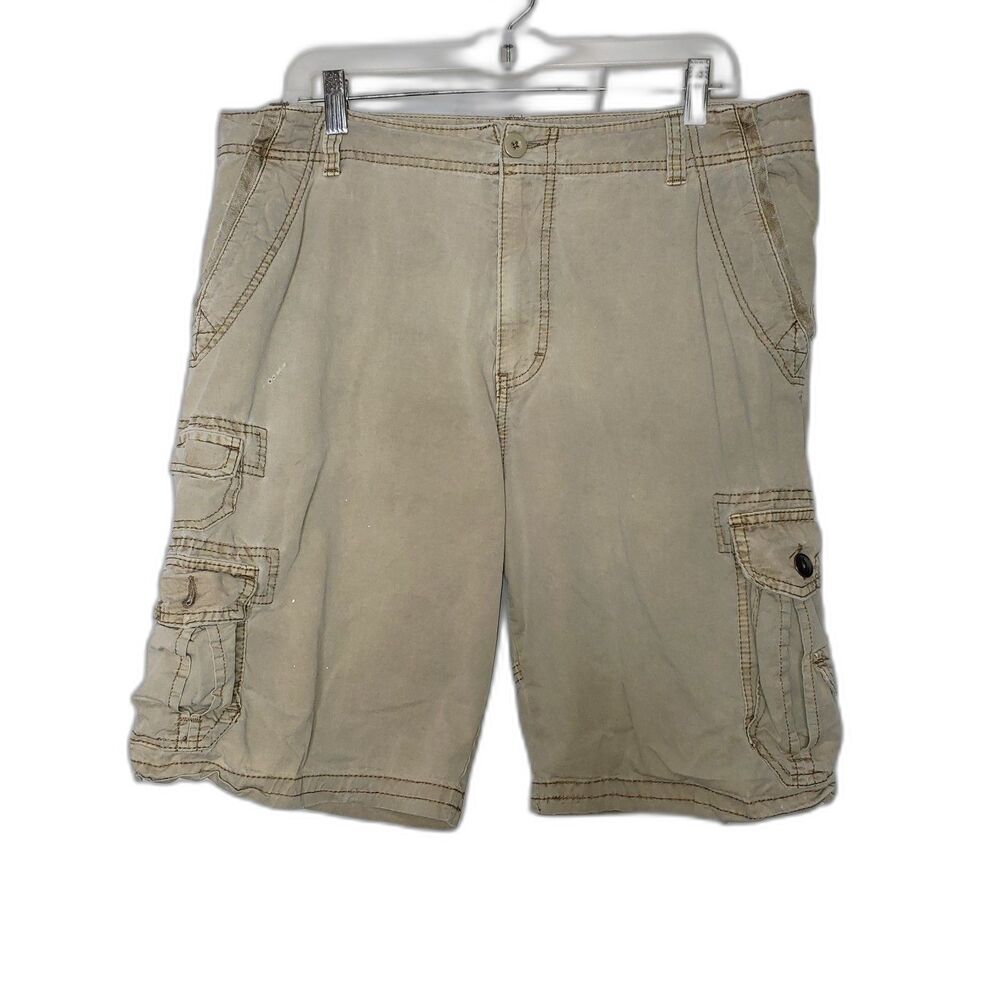PLUGG Khaki Tan Cargo Shorts Mens Size 36